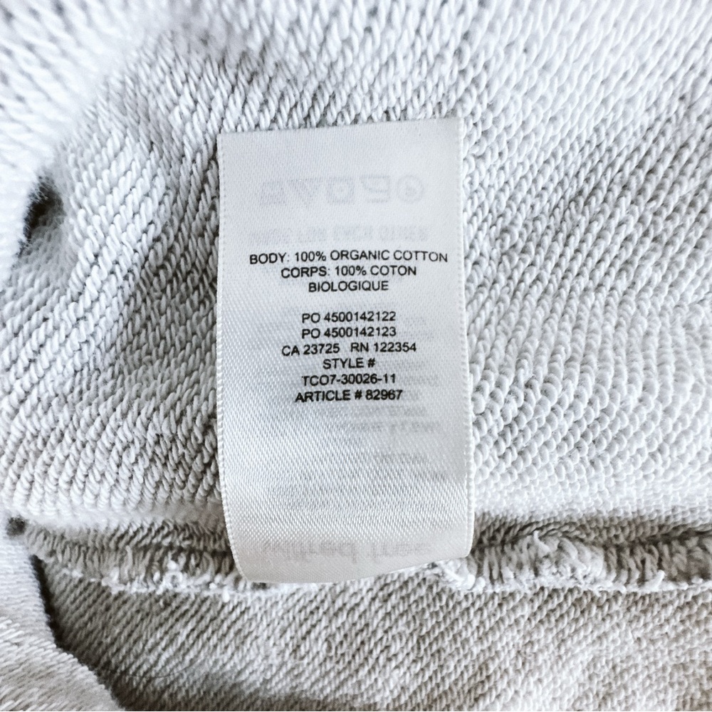 Aritzia Wilfred Free Puff-sleeve Cotton Terry Sweatshirt Grey - Size Small - Picture 6 of 8
